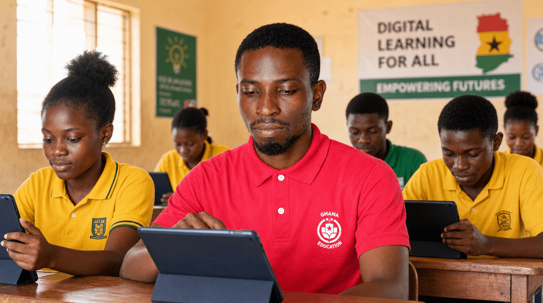Students engaging with digital learning tools